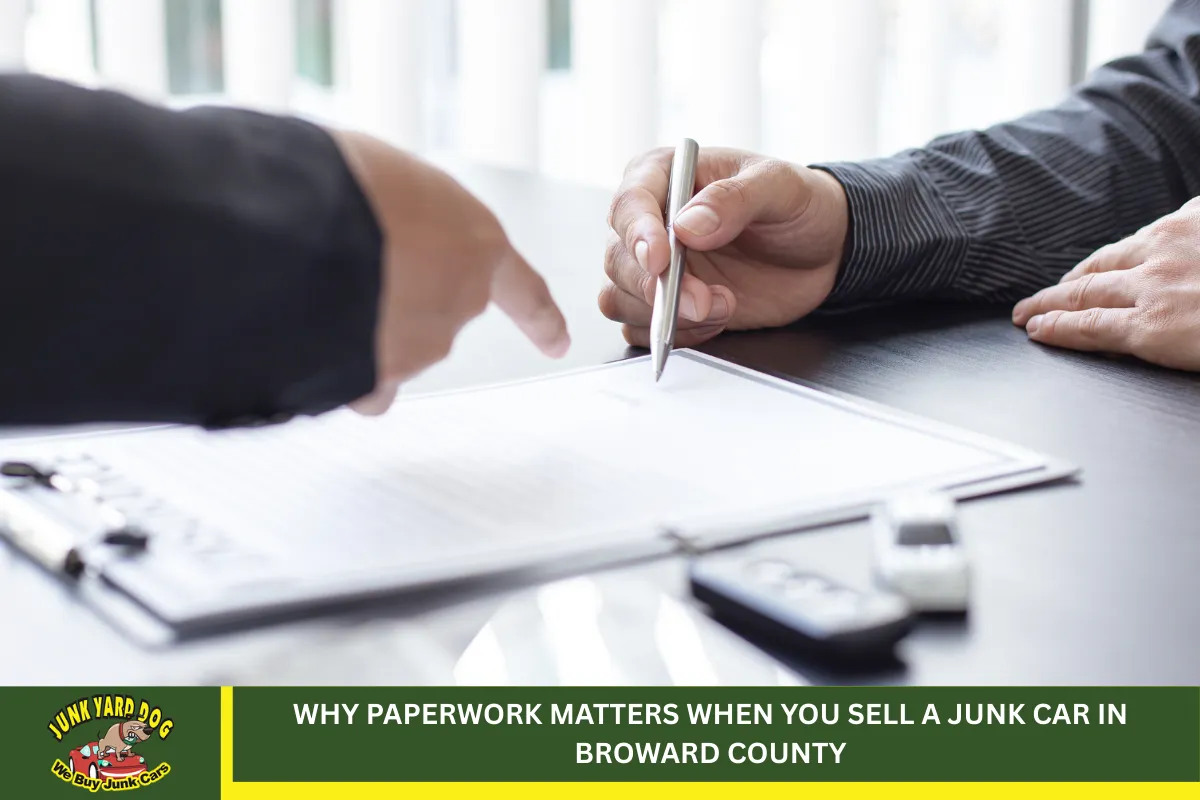 Why paperwork matters when you sell a junk car in Broward County