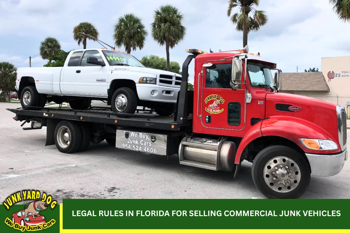 Legal Rules in Florida for Selling Commercial Junk Vehicles